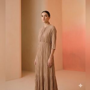 NWOT Sense of Place Beige Maxi Dress free size